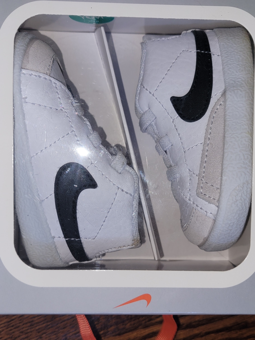 Nike Kids White & Black High-Top Sneakers